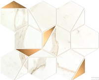 Marvel Calacatta Prestigio Gold Hex Shiny